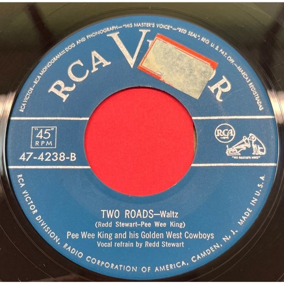 Pee Wee King Makin' Like a Train / Two Roads 45 Country RCA Victor 47-4238 - Picture 2 of 4